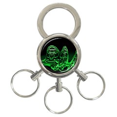 Modern Art 3-Ring Key Chain