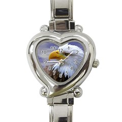 Bald Eagle Heart Italian Charm Watch  by Siebenhuehner