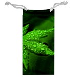 Leaf With Drops Jewelry Bag Back