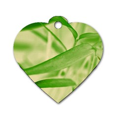 Bamboo Dog Tag Heart (two Sided) by Siebenhuehner