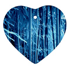 Blue Bamboo Heart Ornament by Siebenhuehner