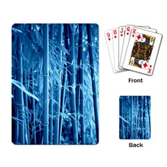 Blue Bamboo Playing Cards Single Design by Siebenhuehner