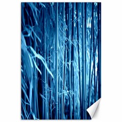 Blue Bamboo Canvas 12  X 18  (unframed) by Siebenhuehner