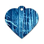 Blue Bamboo Dog Tag Heart (Two Sided) Back