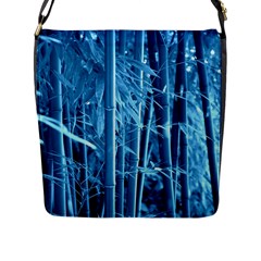 Blue Bamboo Flap Closure Messenger Bag (large) by Siebenhuehner