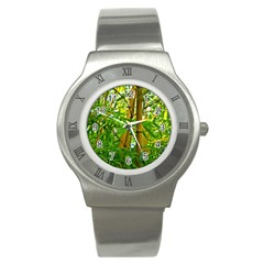 Bamboo Stainless Steel Watch (unisex) by Siebenhuehner