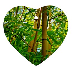 Bamboo Heart Ornament (two Sides) by Siebenhuehner