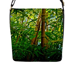 Bamboo Flap Closure Messenger Bag (large) by Siebenhuehner