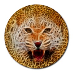 Jaguar Electricfied 8  Mouse Pad (round) by masquerades