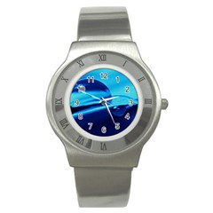 Waterdrops Stainless Steel Watch (unisex) by Siebenhuehner