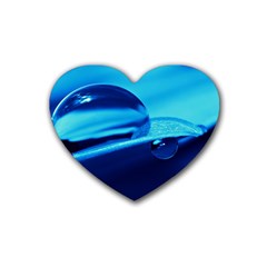 Waterdrops Drink Coasters (heart) by Siebenhuehner