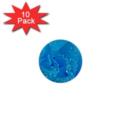 Blue Rose 1  Mini Button (10 Pack)