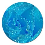 Blue Rose Magnet 5  (Round) Front