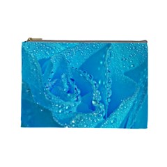 Blue Rose Cosmetic Bag (large) by Siebenhuehner