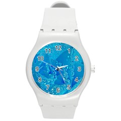 Blue Rose Plastic Sport Watch (medium) by Siebenhuehner