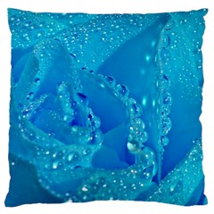 Blue Rose Large Cushion Case (single Sided)  by Siebenhuehner