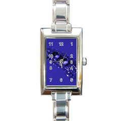 Waterdrops Rectangular Italian Charm Watch by Siebenhuehner