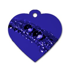 Waterdrops Dog Tag Heart (two Sided) by Siebenhuehner