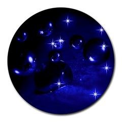 Blue Dreams 8  Mouse Pad (round) by Siebenhuehner