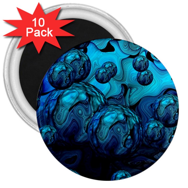 Magic Balls 3  Button Magnet (10 pack)