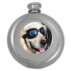 Cool Dog  Hip Flask (round)
