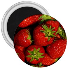 Strawberry  3  Button Magnet