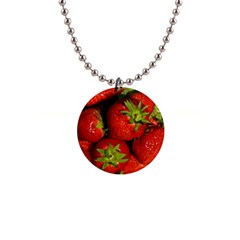 Strawberry  Button Necklace