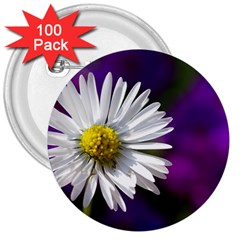 Daisy 3  Button (100 Pack)