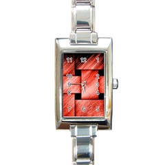 Modern Art Rectangular Italian Charm Watch