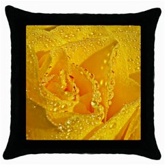 Waterdrops Black Throw Pillow Case by Siebenhuehner