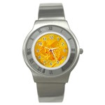 Waterdrops Stainless Steel Watch (Unisex) Front