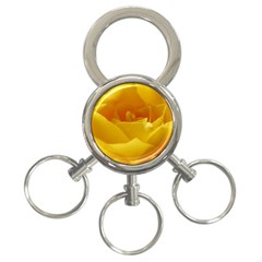 Yellow Rose 3-ring Key Chain by Siebenhuehner