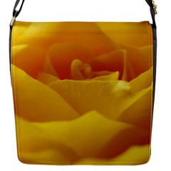Yellow Rose Flap Closure Messenger Bag (small) by Siebenhuehner