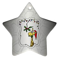 The Hungry Giraffe Star Ornament (two Sides) by Contest1609615