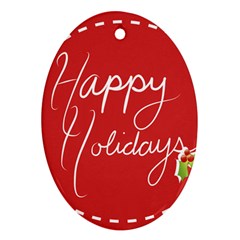 Happy Holidays! Oval Ornament (two Sides)