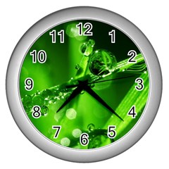 Waterdrops Wall Clock (Silver)