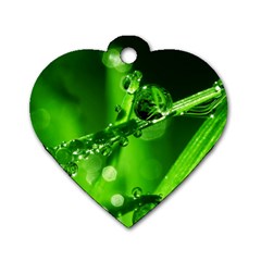 Waterdrops Dog Tag Heart (Two Sided)
