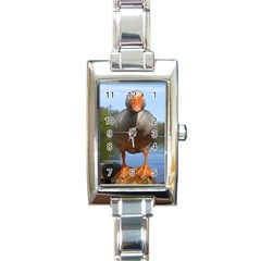 Geese Rectangular Italian Charm Watch by Siebenhuehner