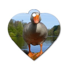 Geese Dog Tag Heart (one Sided) 