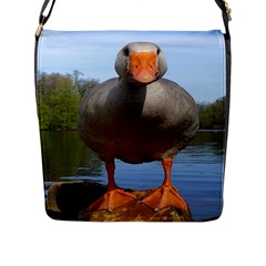 Geese Flap Closure Messenger Bag (large) by Siebenhuehner