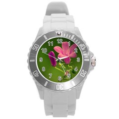 Campanula Close Up Plastic Sport Watch (large)