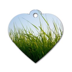 Grass Dog Tag Heart (one Sided)  by Siebenhuehner