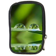 Waterdrops Compact Camera Leather Case by Siebenhuehner