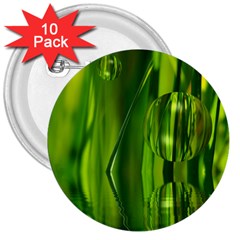 Green Bubbles  3  Button (10 Pack) by Siebenhuehner