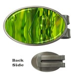 Green Bubbles  Money Clip (Oval) Front