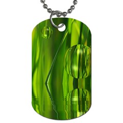 Green Bubbles  Dog Tag (one Sided) by Siebenhuehner