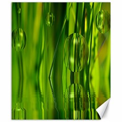 Green Bubbles  Canvas 8  X 10  (unframed) by Siebenhuehner