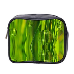 Green Bubbles  Mini Travel Toiletry Bag (two Sides) by Siebenhuehner