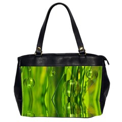 Green Bubbles  Oversize Office Handbag (two Sides) by Siebenhuehner