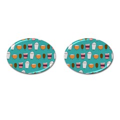 Time For Coffee Cufflinks (oval)